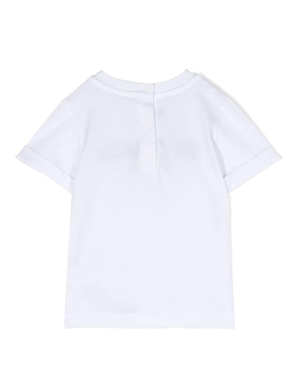 Shop Balmain Logo-embroidered Cotton T-shirt In Weiss