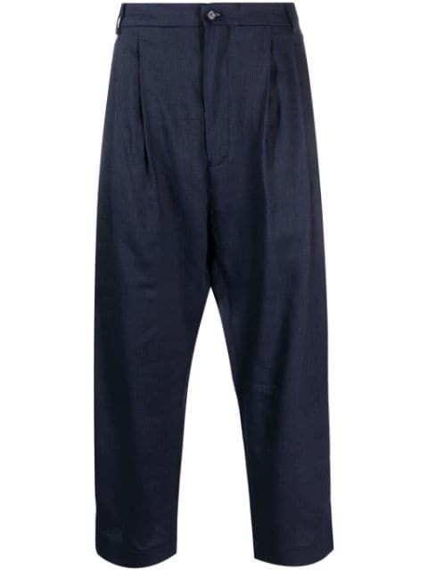 Hed Mayner pantalon crop à design plissé