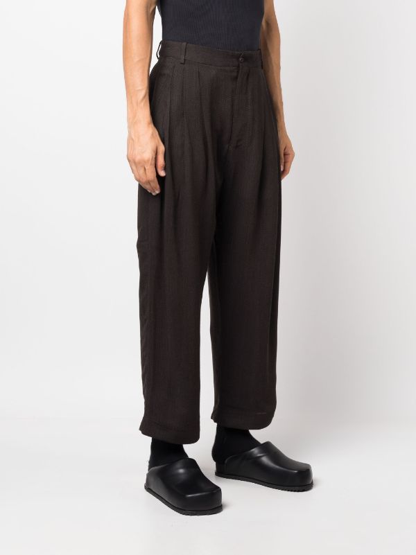 Hed Mayner Herringbone Pleated Trousers - Farfetch