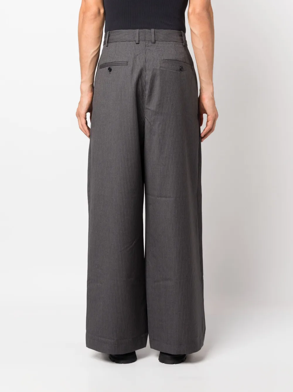 Hed Mayner Elongated Pinstripe Tailored Trousers - Farfetch