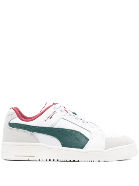 PUMA colour-block panelled leather low-top sneakers