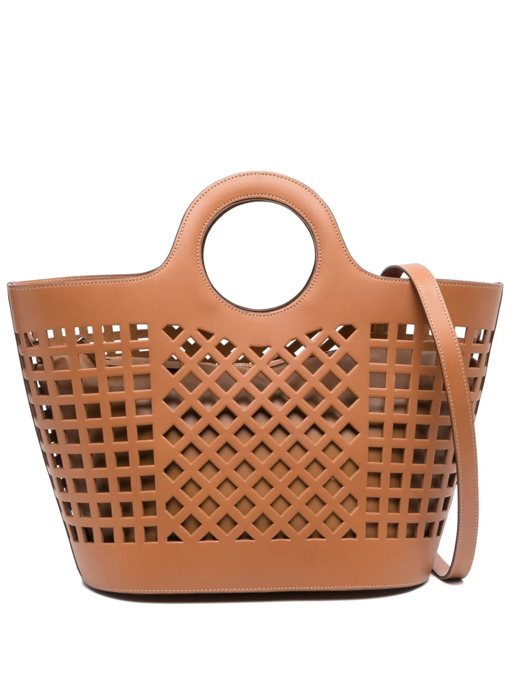 Shop Hereu Colmado Cut-out Tote Bag In Brown