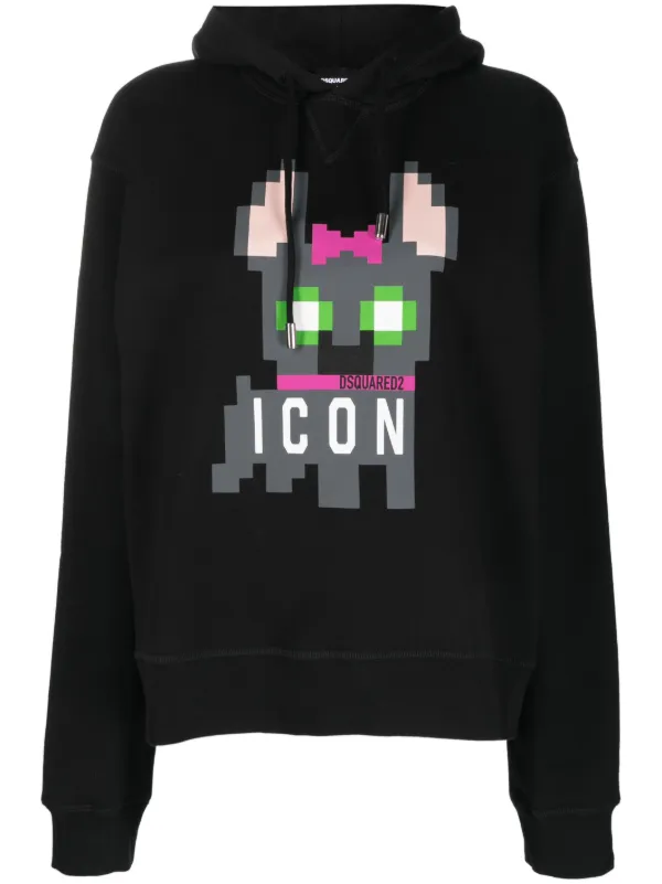DSQUARED2 Icon Hilde コットンパーカー | ブラック | FARFETCH JP