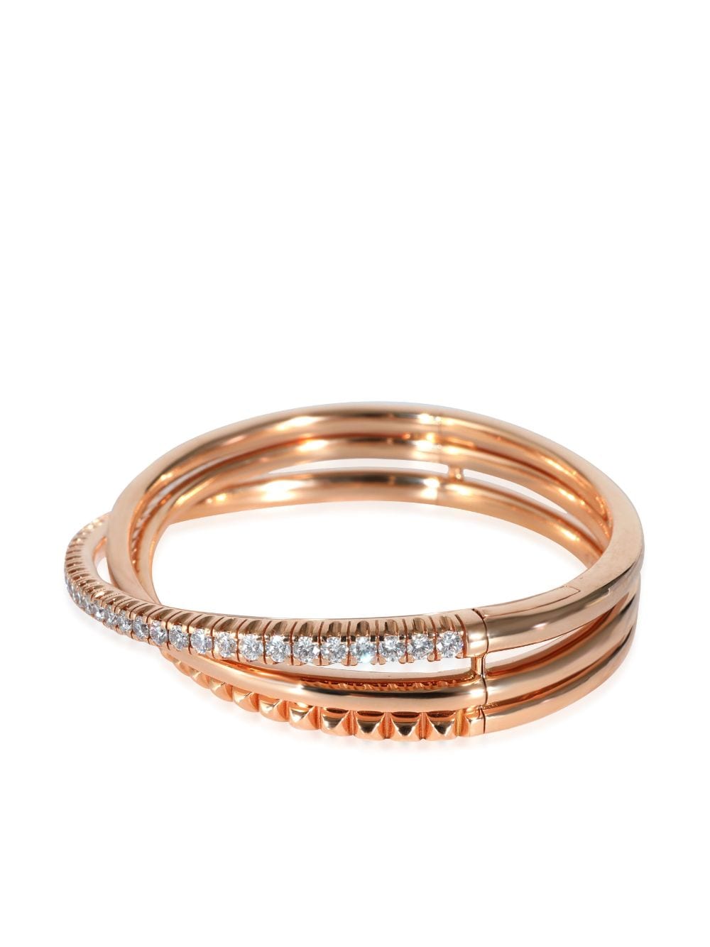Pre-owned Cartier 18kt Rose Gold Etincelle De  Diamond Bracelet In Pink