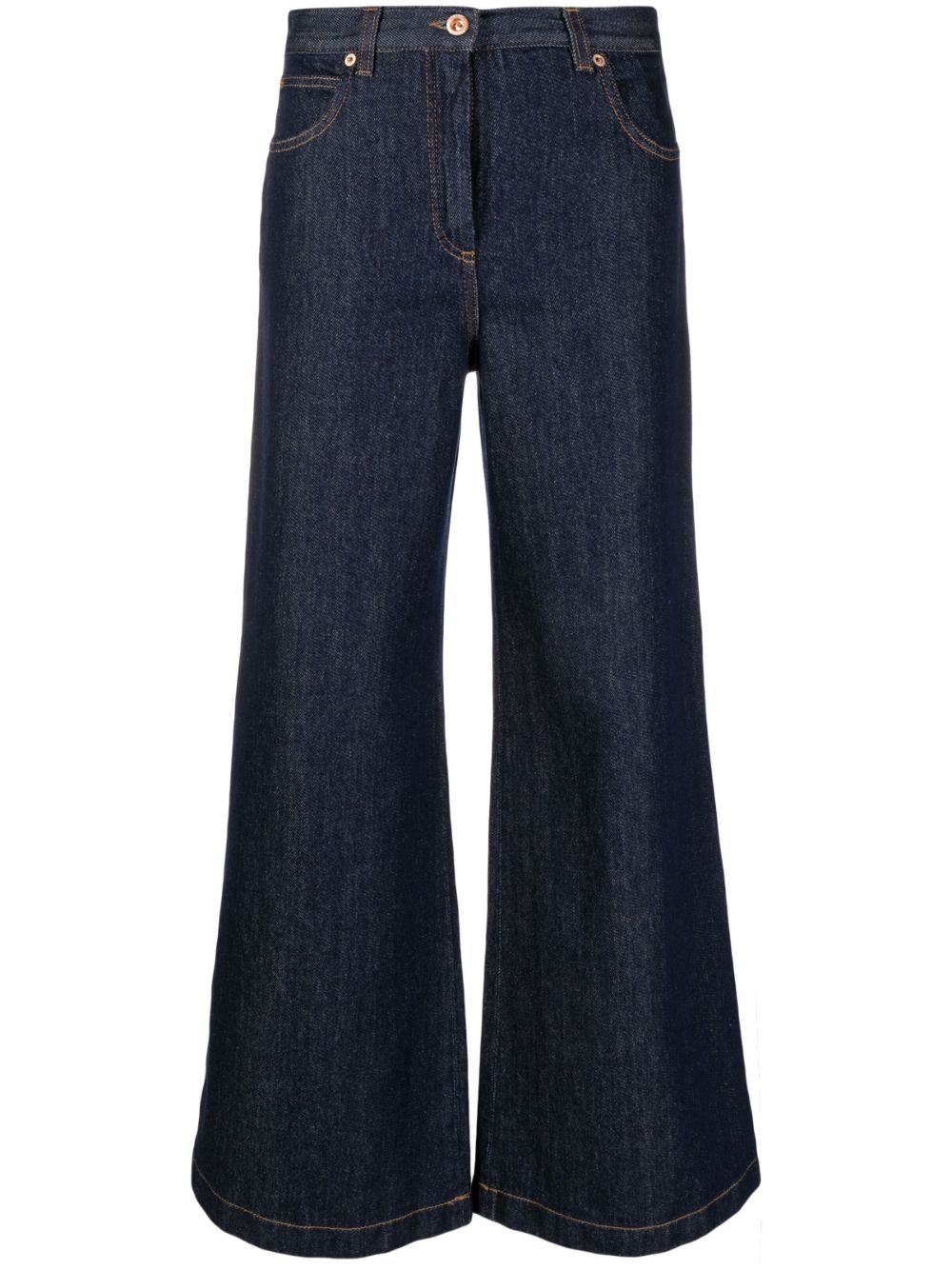 wide-leg flared jeans