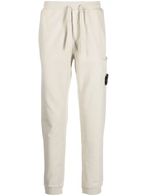 Stone Island Compass-patch cotton track pants