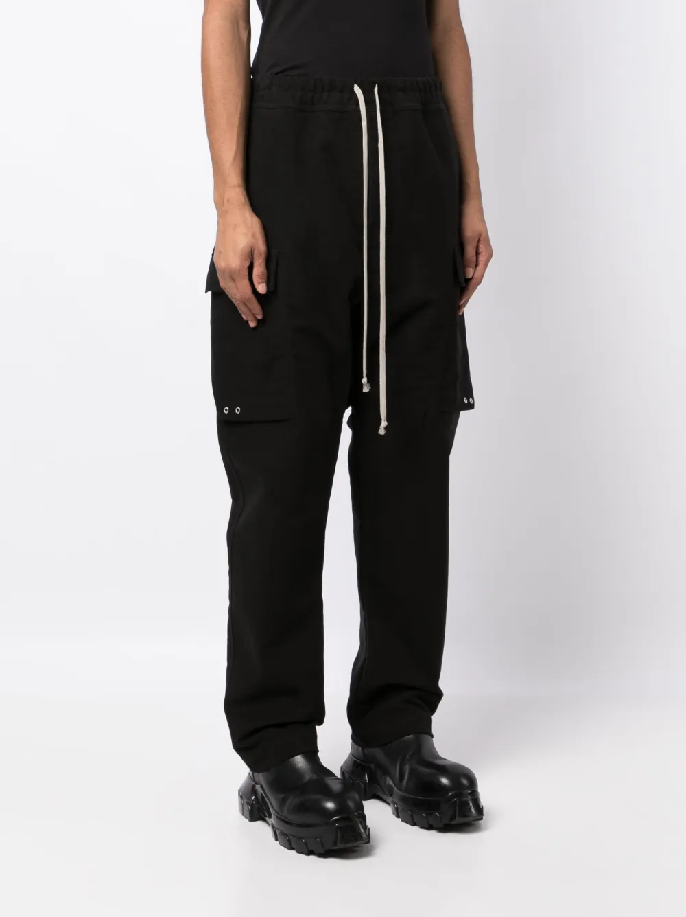 Rick Owens Broek met verlaagd kruis Zwart