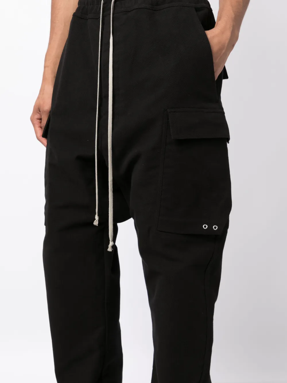 Rick Owens Broek met verlaagd kruis Zwart