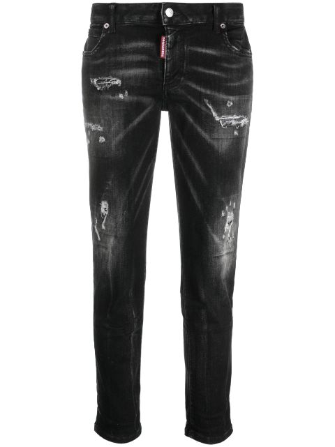 Dsquared2 Cool Girl distressed slim-leg jeans