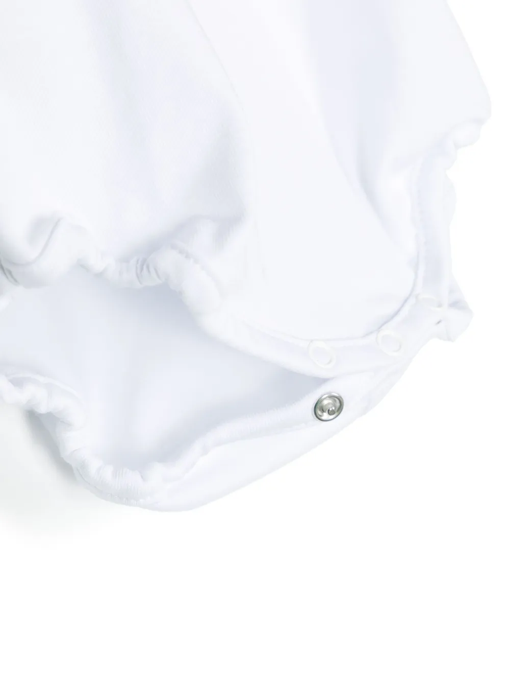 Siola Contrasting-trim Long-sleeved Bodysuit In White