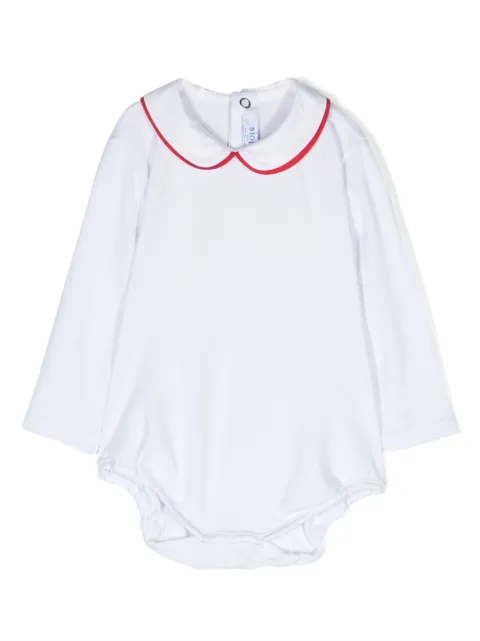 Siola body de tejido fino de canalé con ribetes en contraste