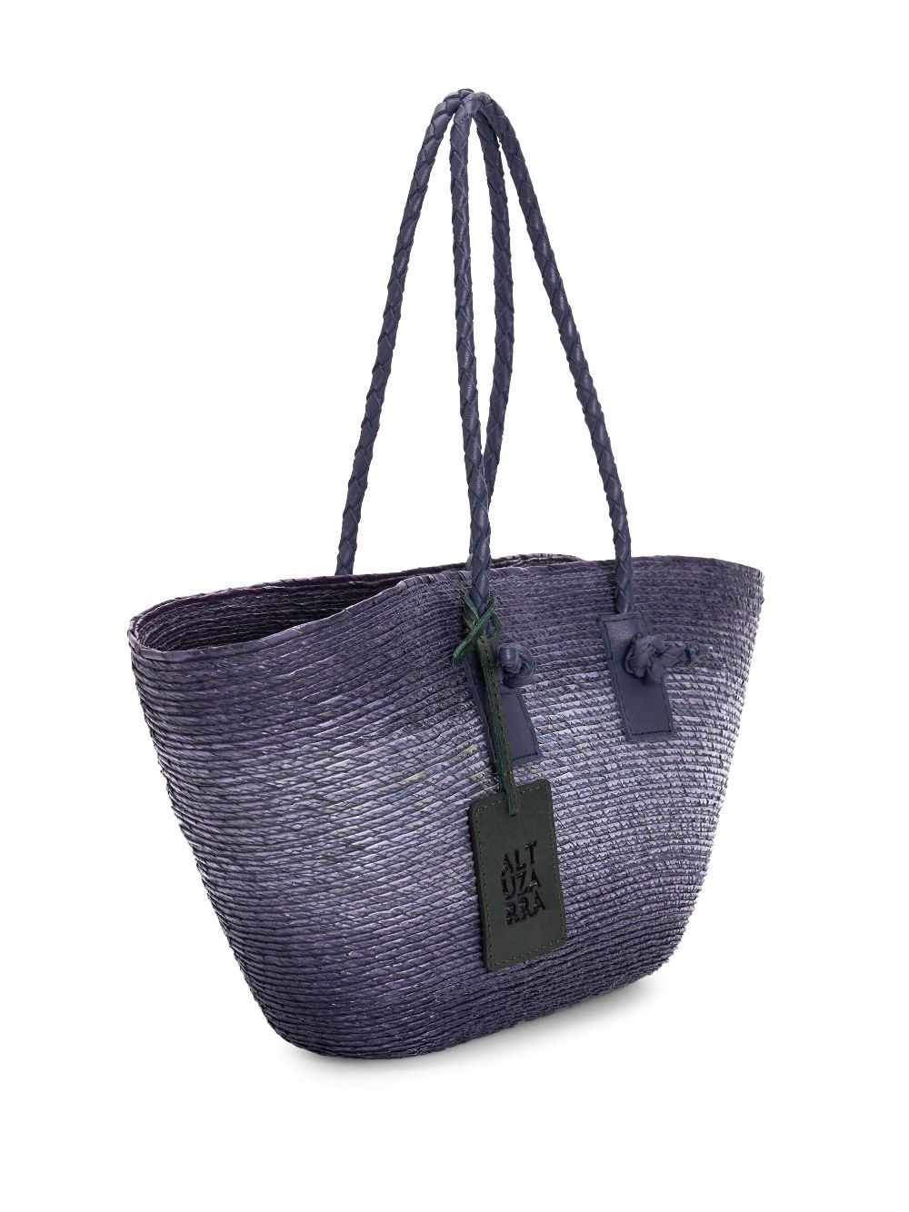 Altuzarra small Watermill raffia tote bag - Blauw