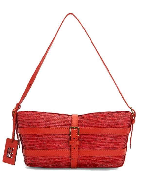 Shop Altuzarra Watermill Raffia Crossbody Bag