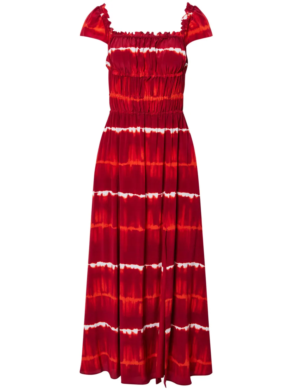 ALTUZARRA LILY SHIBORI-PRINT MIDI DRESS