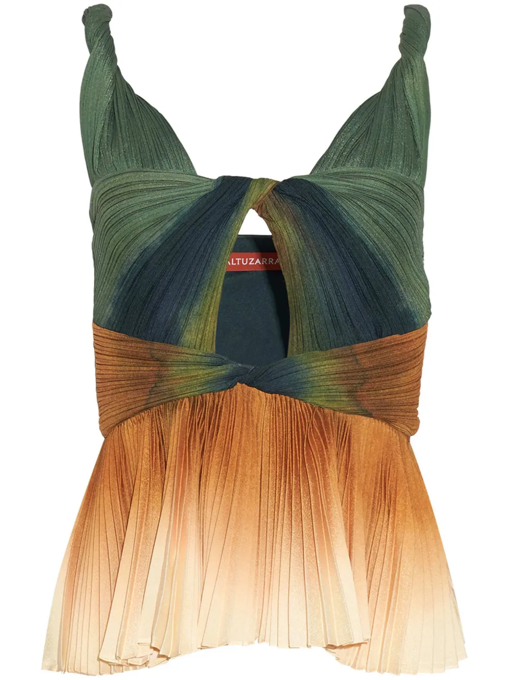 ALTUZARRA MINOA PLEATED CUT-OUT TOP