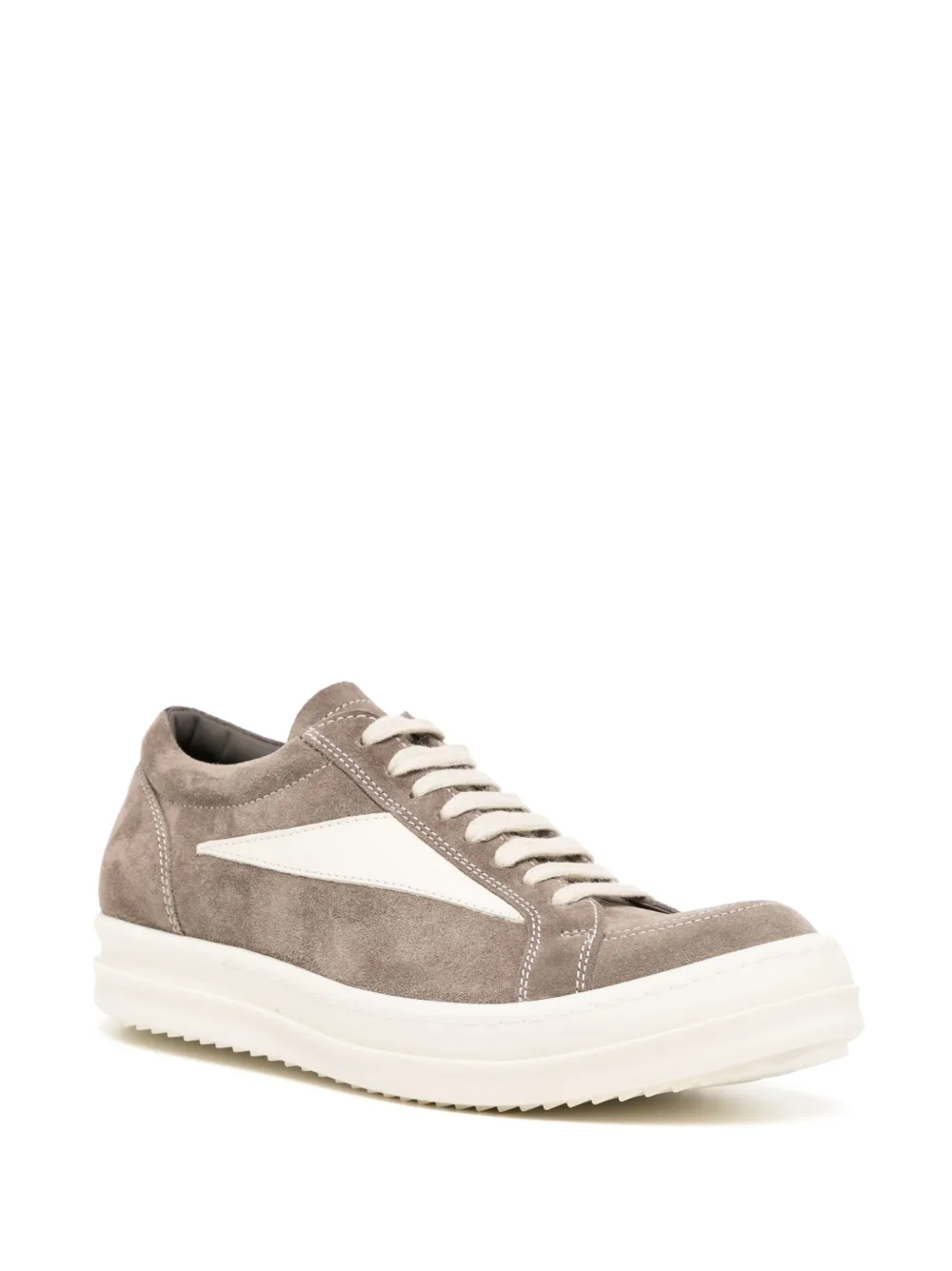 Rick Owens panelled lace-up sneakers - Grijs