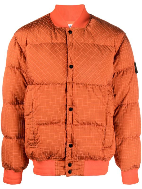 Stone island sales orange puffer jacket