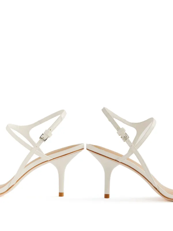 Zara white sandals online heels