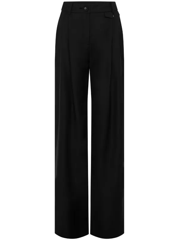Anna Quan Nico Tailored Wool Trousers in Black