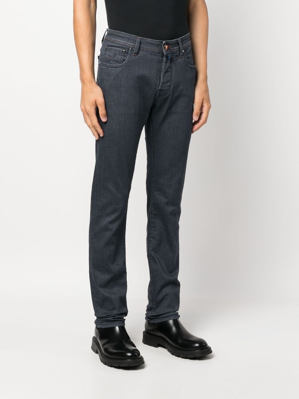 Shop Jacob Cohen Bard Slim-fit Jeans In Black