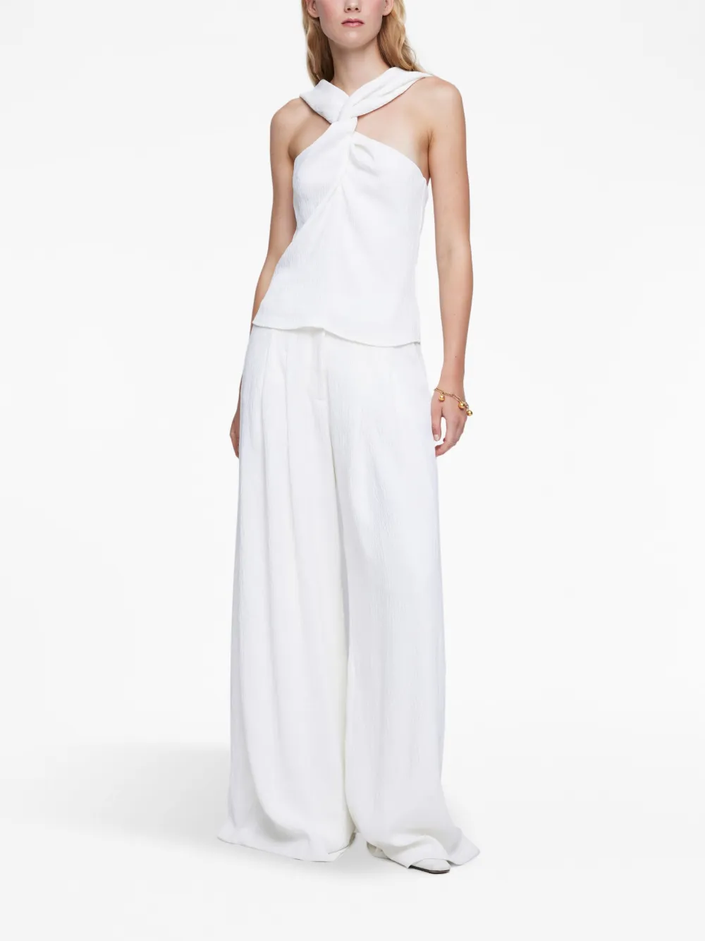 Anna Quan Midi-jurk met V-hals - Wit