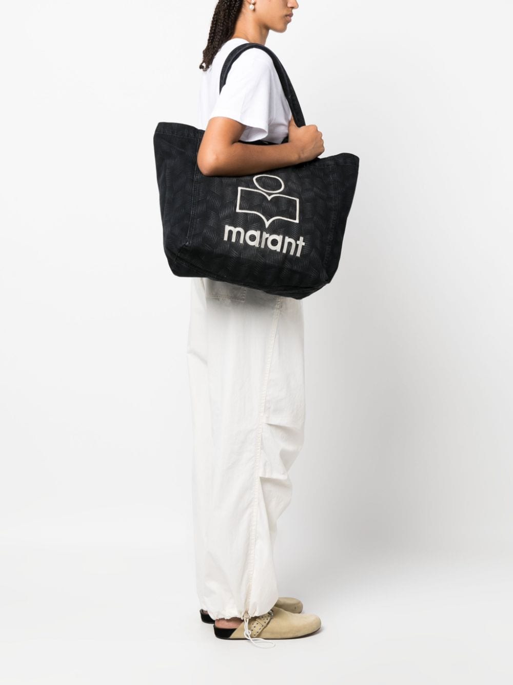 ISABEL MARANT Denim shopper - Zwart