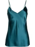 JOSEPH Clea satin silk top - Green