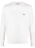 Vivienne Westwood Orb-embroidery crew-neck jumper - Neutrals