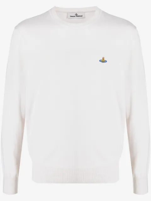 Vivienne Westwood Orb-embroidery crew-neck jumper