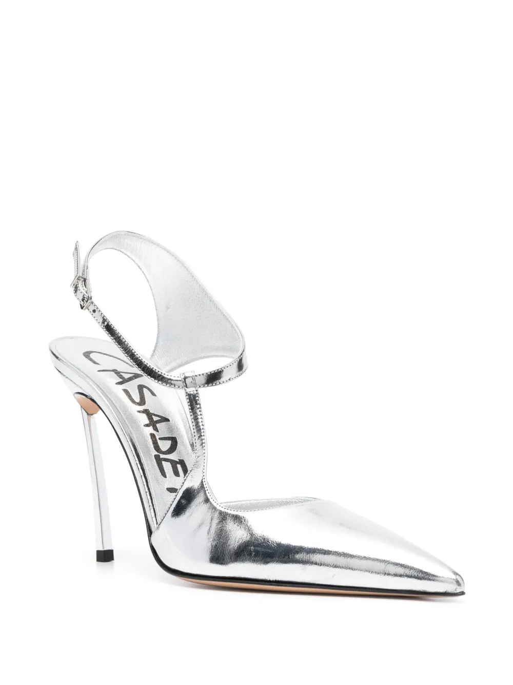 Casadei Super Blade Melody 105mm metallic pumps - Zilver