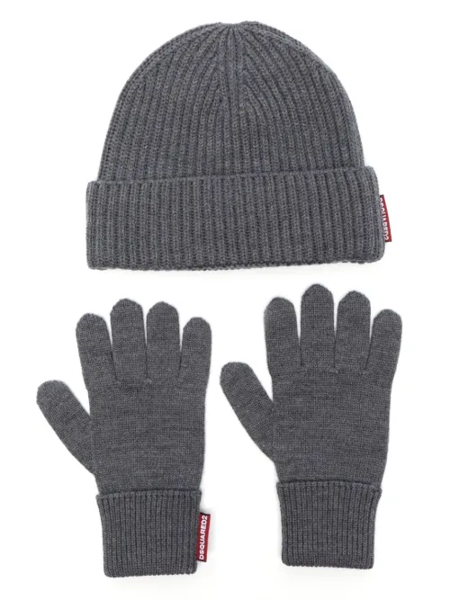 Lot bonnet-gants en laine - DSQUARED2 - Modalova
