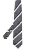 Brunello Cucinelli stripe-print pointed-tip tie - Grey