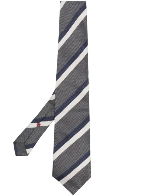 Brunello Cucinelli stripe-print pointed-tip tie