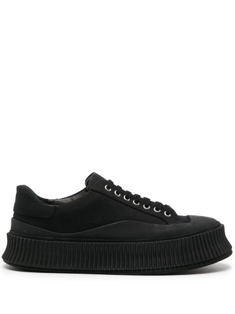 Jil Sander tenis bajos vulcanized con agujetas