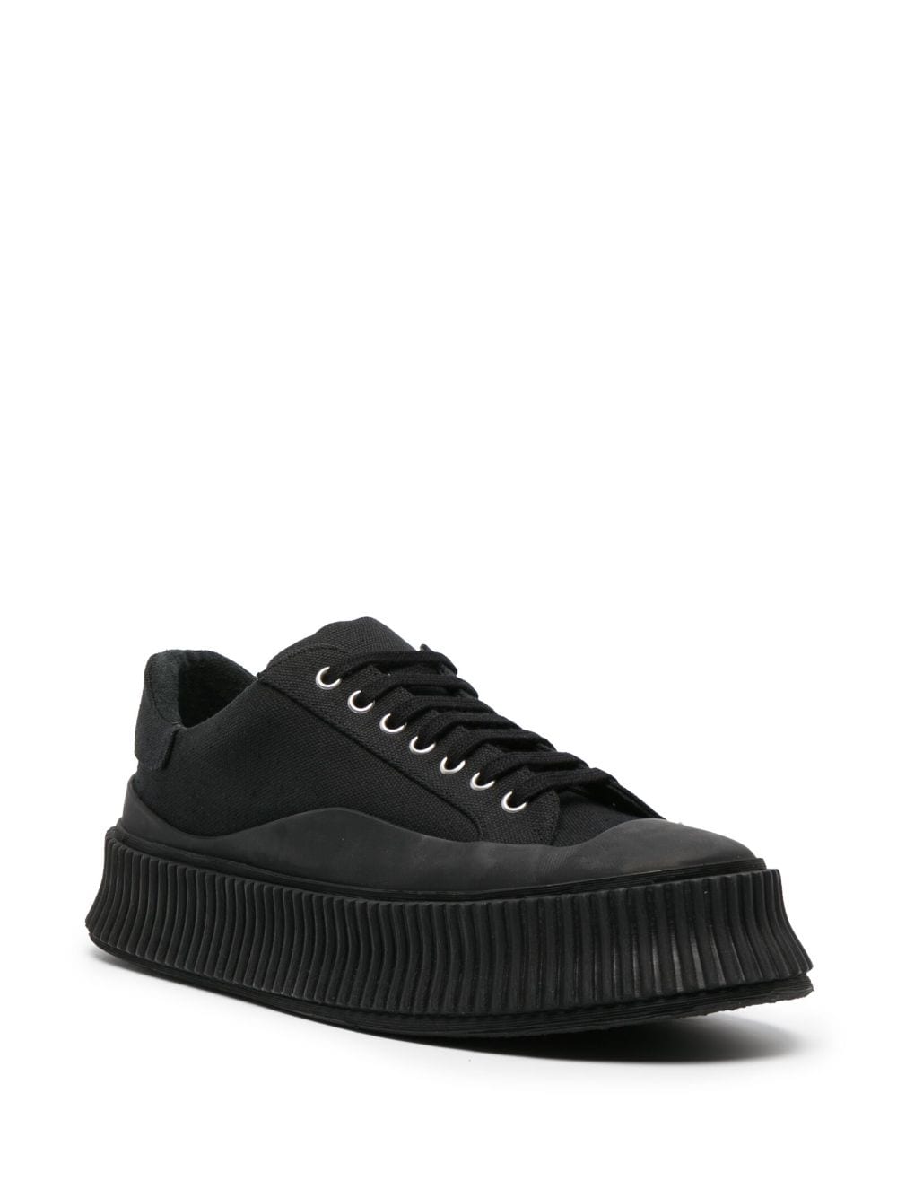 Shop Jil Sander Vulcanised-sole Low-top Sneakers In Schwarz