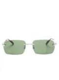 Cartier Eyewear rectangle-frame tinted-lenses sunglasses - Silver