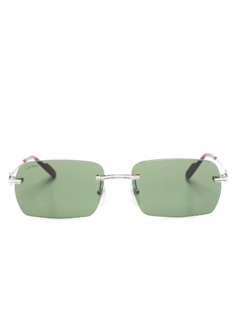Cartier Eyewear rectangle-frame tinted-lenses sunglasses