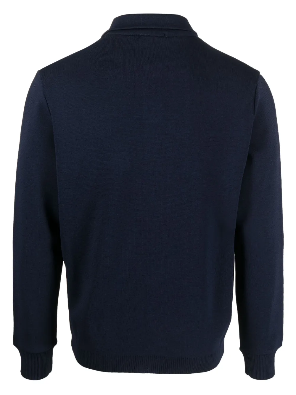 Autry stripe-detailing polo-collar cardigan - Blauw
