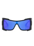 Versace Eyewear Medusa-plaque mask-frame sunglasses - Black