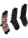 Paul Smith patterned fine-knit socks (pack of three) - Black