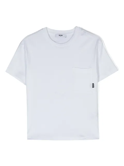 MSGM Kids chest-pocket crew-neck T-shirt
