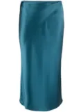 JOSEPH Isaak silk midi skirt - Blue