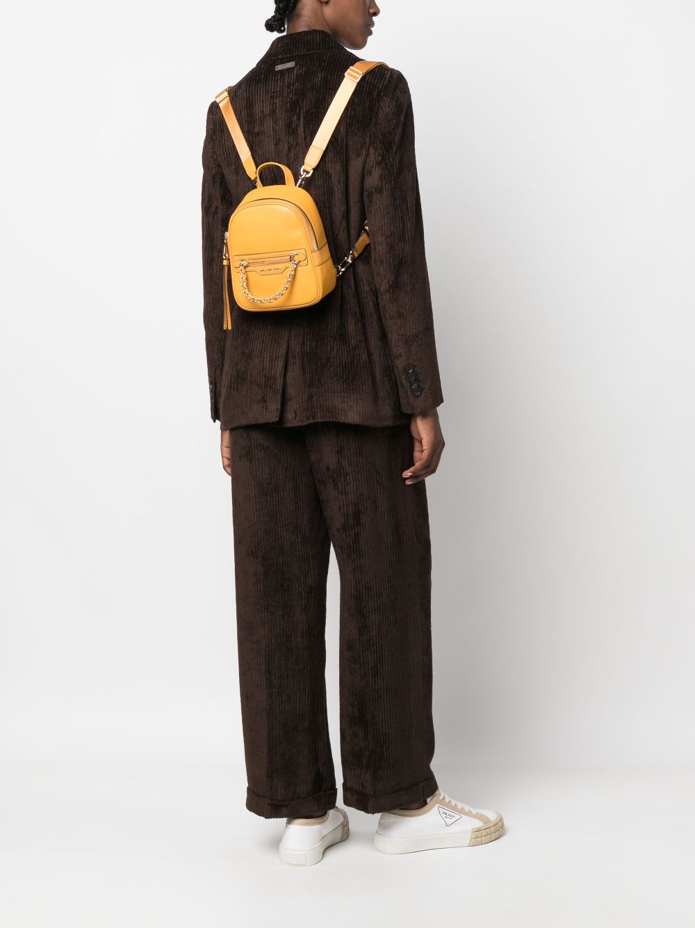 Shop Michael Michael Kors Extra-small Elliot Backpack In Orange