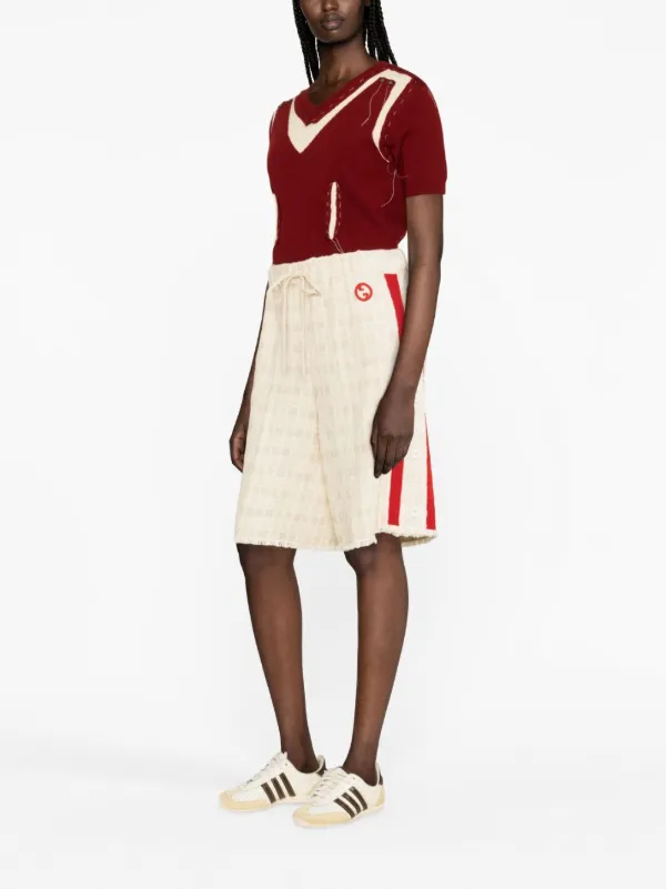 Gucci Tweed Drawstring Shorts | Neutrals | FARFETCH