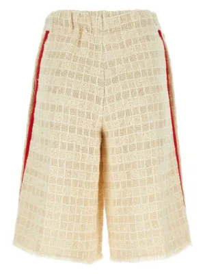 ショートパンツ GUCCI Contrast band tweed bermuda shorts GUCCI Gucci Women Contrast Band Tweed Bermuda Shorts