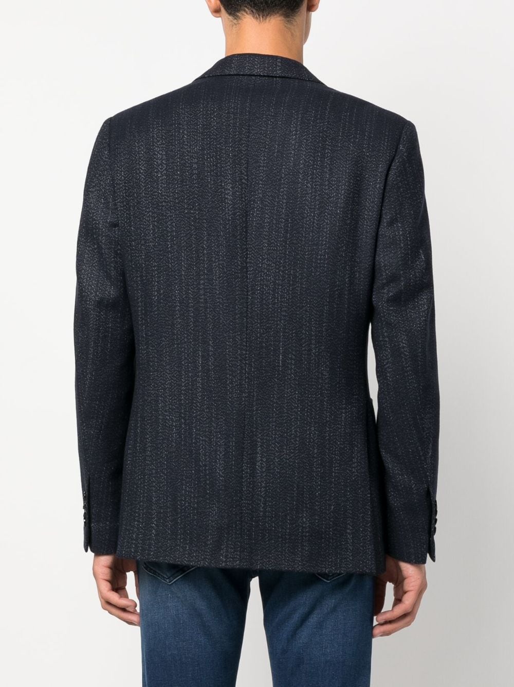 Lardini single-breasted wool-blend blazer Blauw