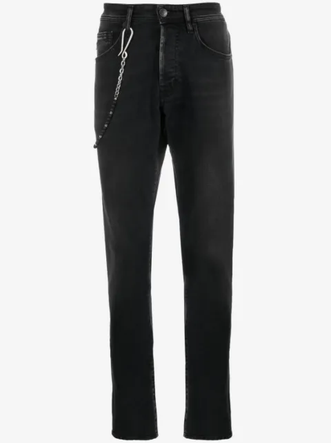 Sartoria Tramarossa Slim-Fit-Jeans mit Kettendetail
