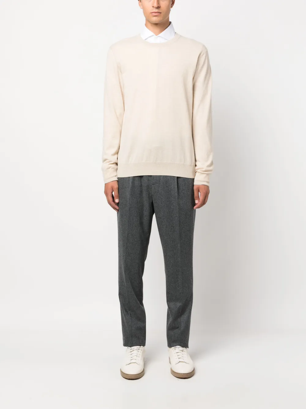Brunello Cucinelli drawstring straight-leg trousers - Grijs