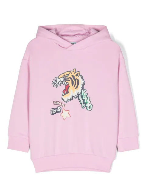 Kenzo Kids هودي قطن بطبعة نمر