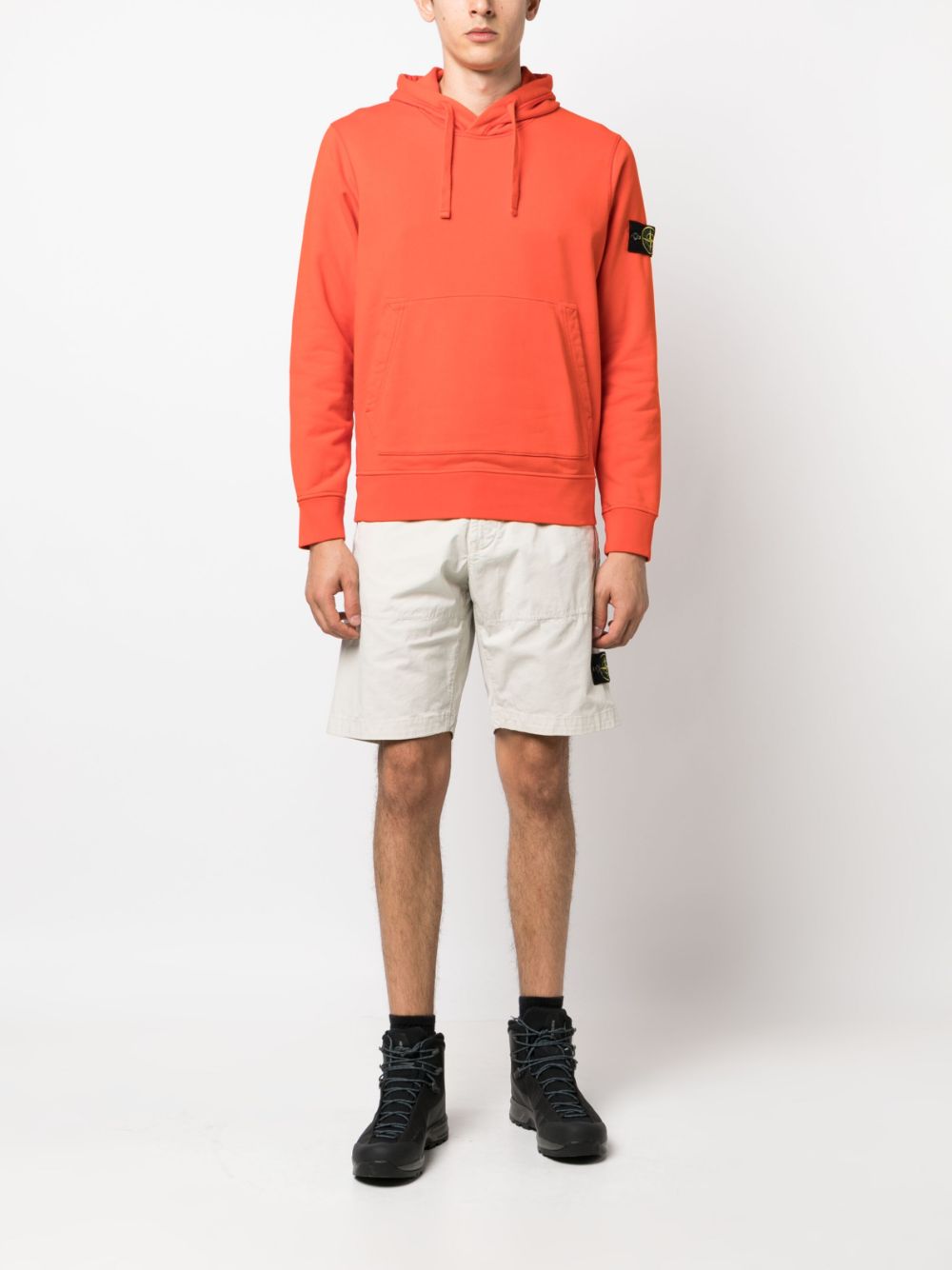 Stone Island Hoodie met Compass-logopatroon - Rood